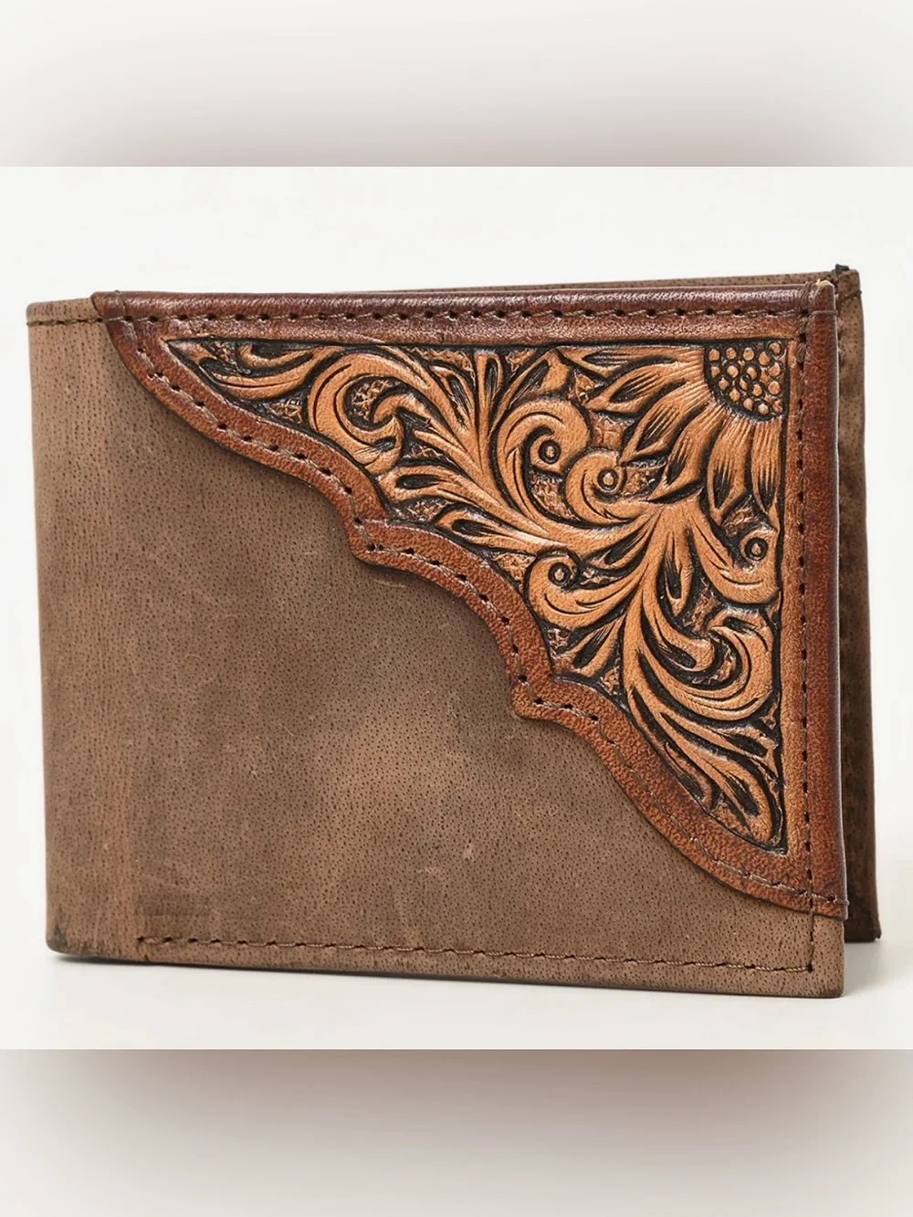 Western Wallet Men's Brown Leather Western-Inspired Wallet